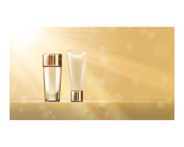 化妝品護膚品與食用油的矢量圖應用對比